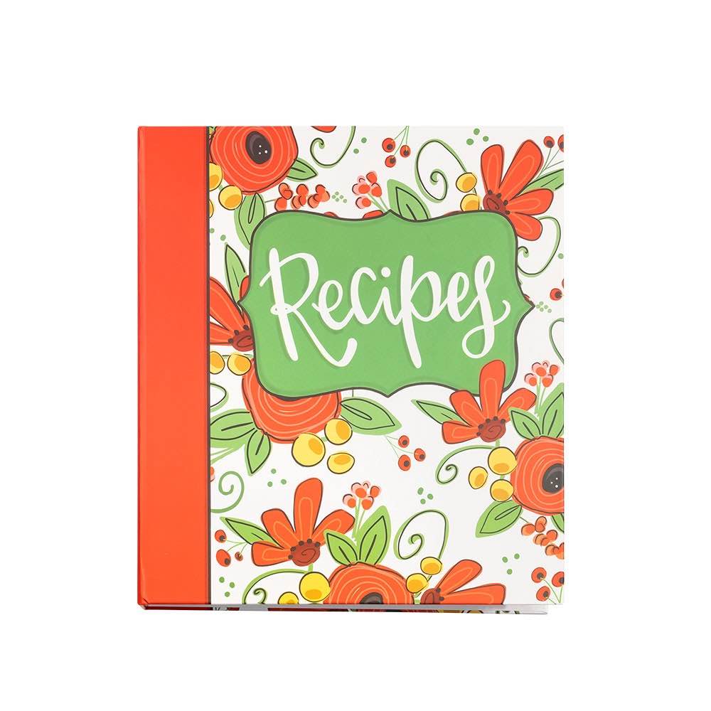 Recipe Card Binder Album | Red Floral